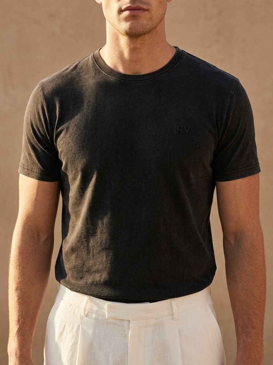 RYVE Washed Tee — Washed Black